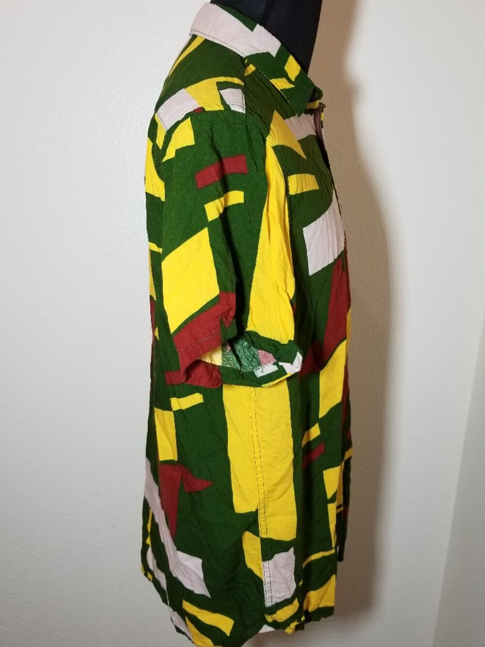 The Designdeal Clothing Company Men XL Button Up Retro Geometric 80s Vintage Rad - Picture 2 of 9